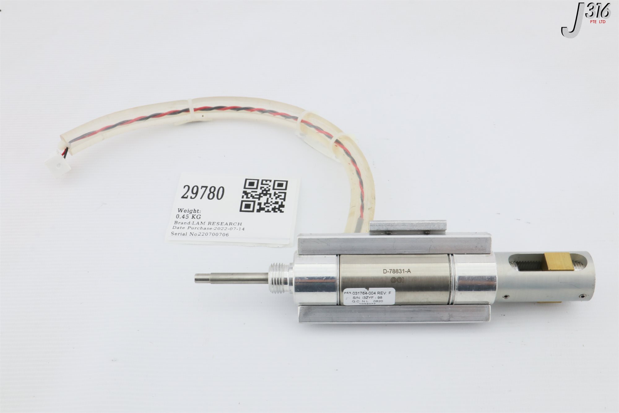 N 29780 LAM RESEARCH LOWER ELECTRODE, ESC, FIXED GAP 853-031764-004